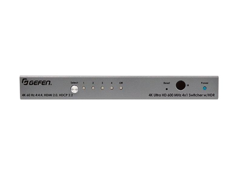 Gefen EXT-UHD600-41 4×1 HDMI 2.0 Switcher / 4K60 4:4:4 / HDR / HDCP2.2 / 600 MHz