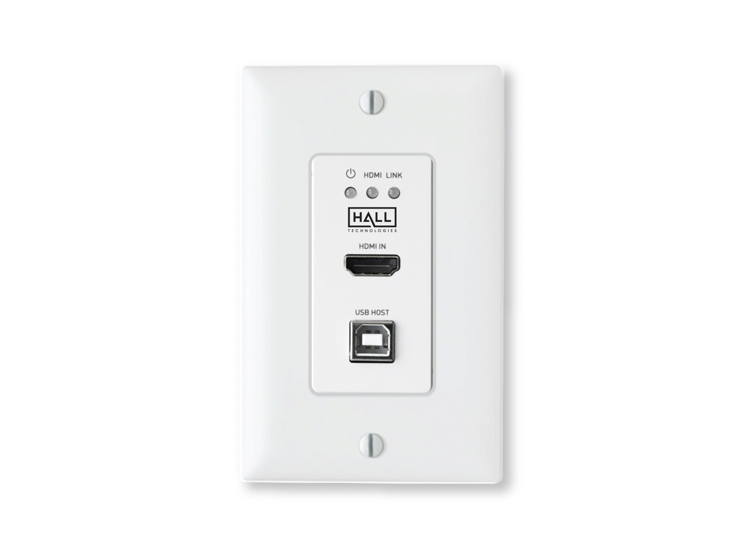 Hall Technologies HT-DSCV1-70-TX Single Gang HDBaseT Wall Plate Transmitter and Receiver with USB Hub and Audio Extraction