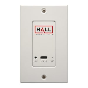 Hall Technologies HT-DSCV3-TX-WP HDBaseT USB3.2 Extender TX Wall Plate / USB-C Hub / 5Gbps / 90m / RS-232 / PoH