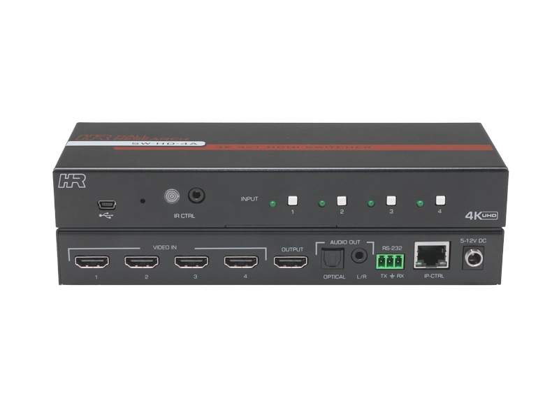 Hall Technologies SW-HD-4A 4×1 HDMI Switcher/IR/RS-232/Telnet and Web GUI