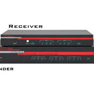 Hall Technologies ULTRA-4K Dual-Head HDMI and USB 2.0 KVM Extender (Transmitter/Receiver) Kit