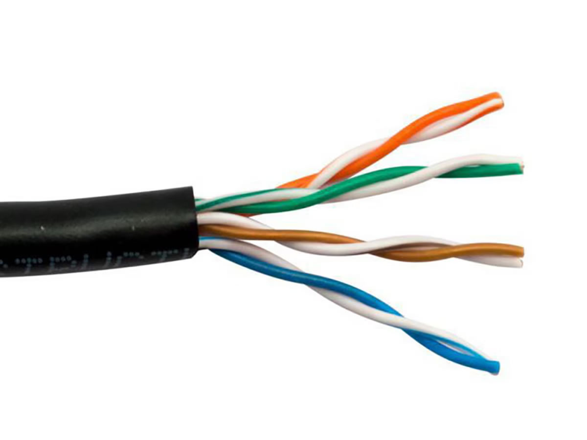 ICRealtime CAT5E-IN/OUT CAT5E INDOOR/OUTDOOR- 350 MHz 24 AWG SOLID BC 4PR UTP CABLE, BLACK