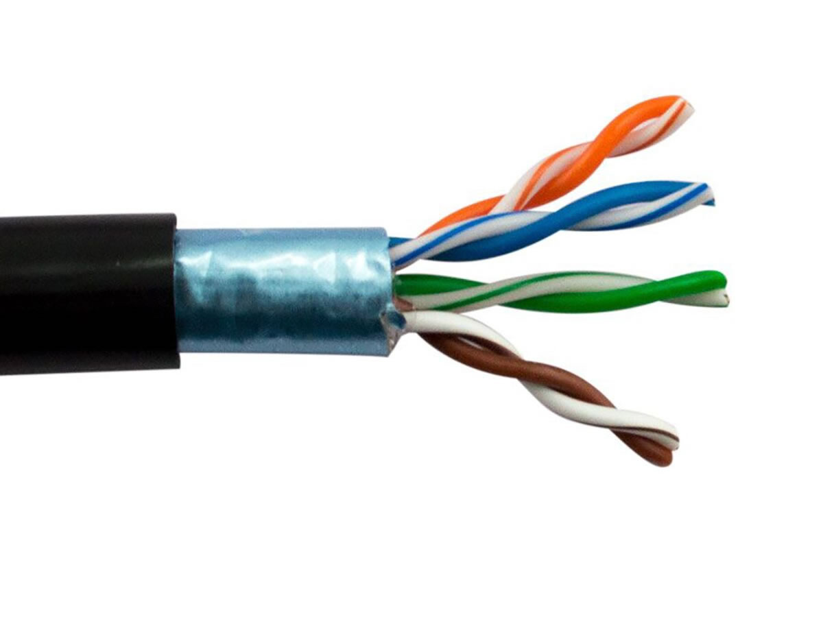 ICRealtime CAT5E-SH-BK CAT5E SHIELDED CABLE 350 MHz 24 AWG SOLID BC, BLACK
