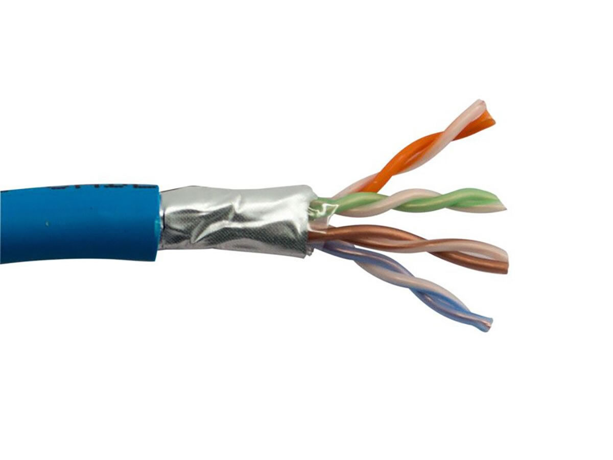ICRealtime CAT5E-SHP-BL CAT5E SHIELDED PLENUM 350 MHz 24AWG SOLID BC 4PR CABLE, BLUE