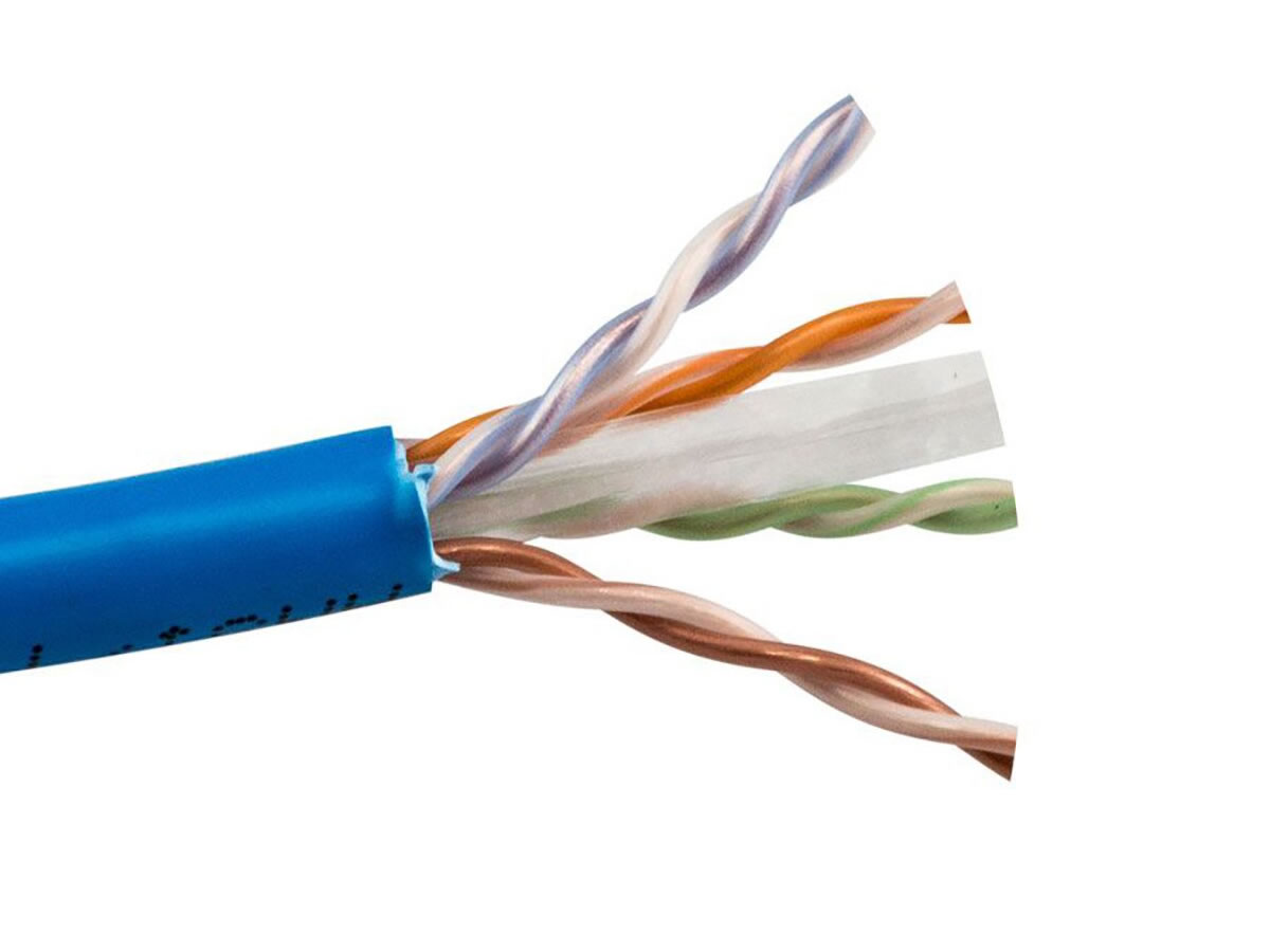 ICRealtime CAT6-P-BL CAT6 PLENUM- ENHANCED 550 MHz SOLID BC 4PR UTP CABLE, BLUE