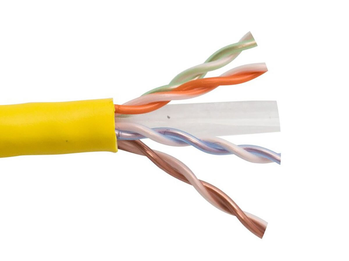 ICRealtime CAT6-P-YL CAT6 PLENUM- ENHANCED 550 MHz SOLID BC 4PR UTP CABLE, YELLOW