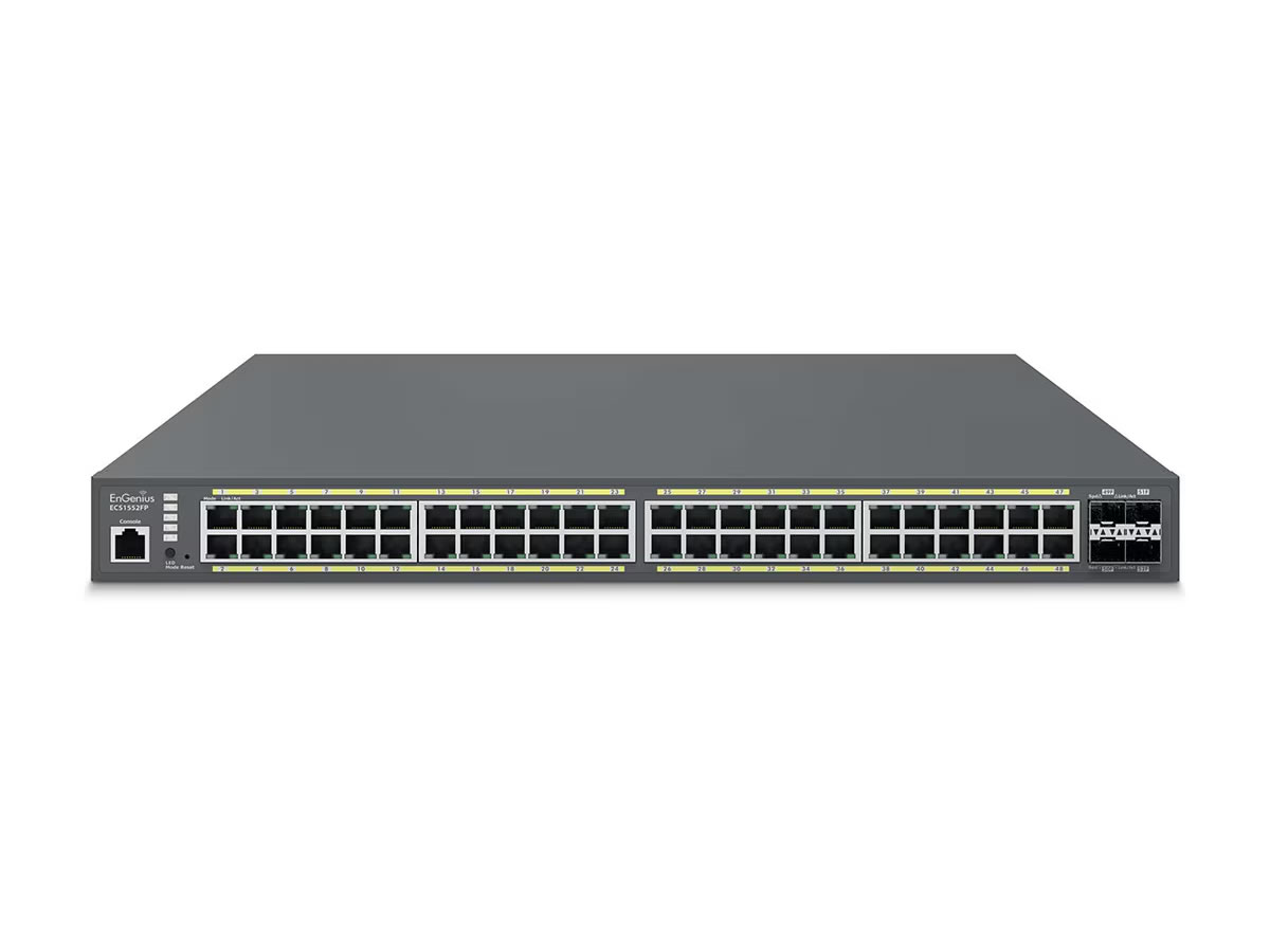 ICRealtime ECS1552FP Cloud Managed 48-Port Gigabit PoE+ Switch / 4x 10G SFP+ Uplinks / 740W PoE Budget