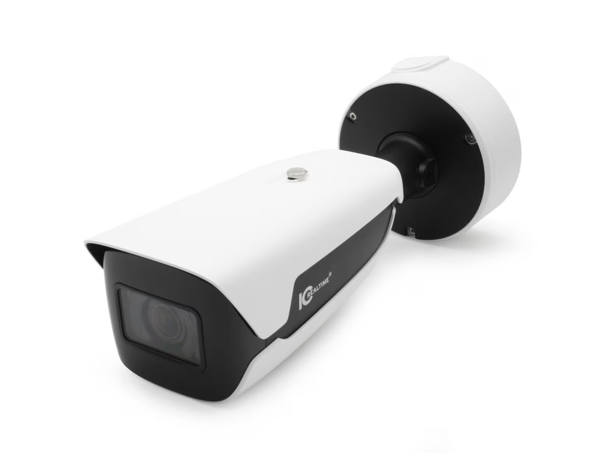ICRealtime IPEL-B12V-IRW3 12MP 4000×3000 IP Bullet Camera / Motorized 2.7-12mm Lens / Starlight / 197ft IR / PoE+