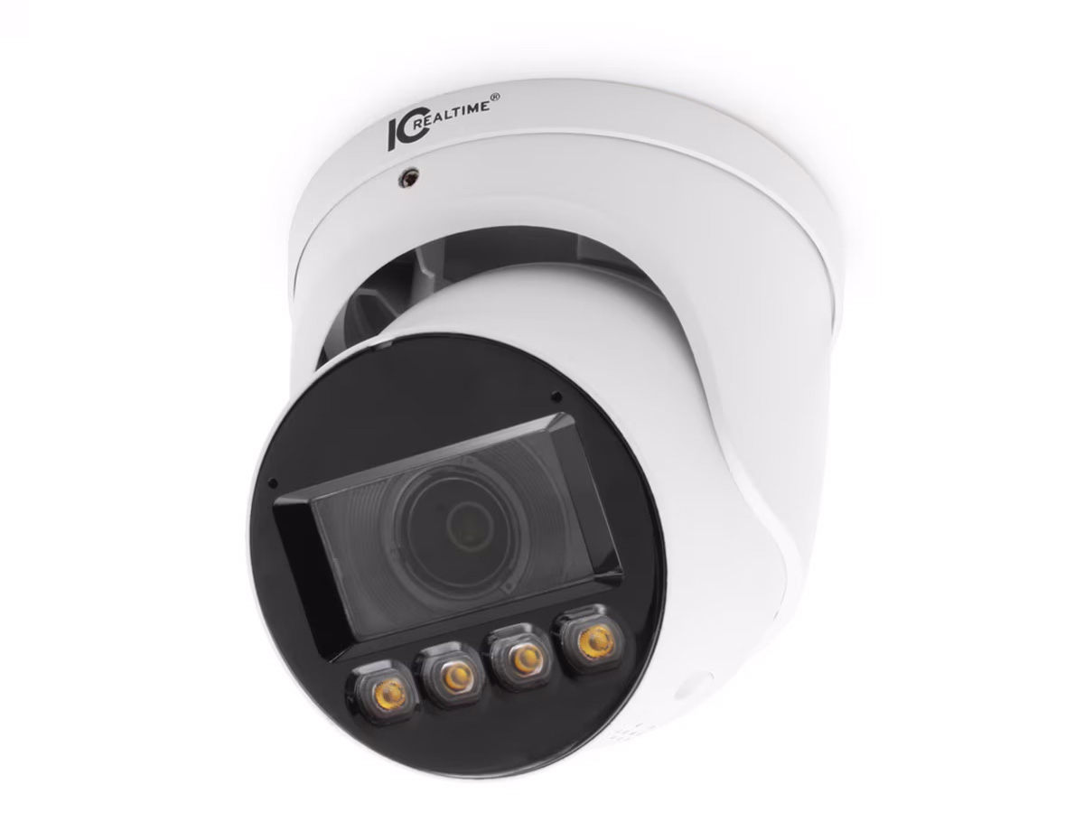 ICRealtime IPEL-E40V-W2-LED 4MP IP Eyeball Camera 24/7 Color / 2.7-12mm Motorized Varifocal / 30fps / H.265