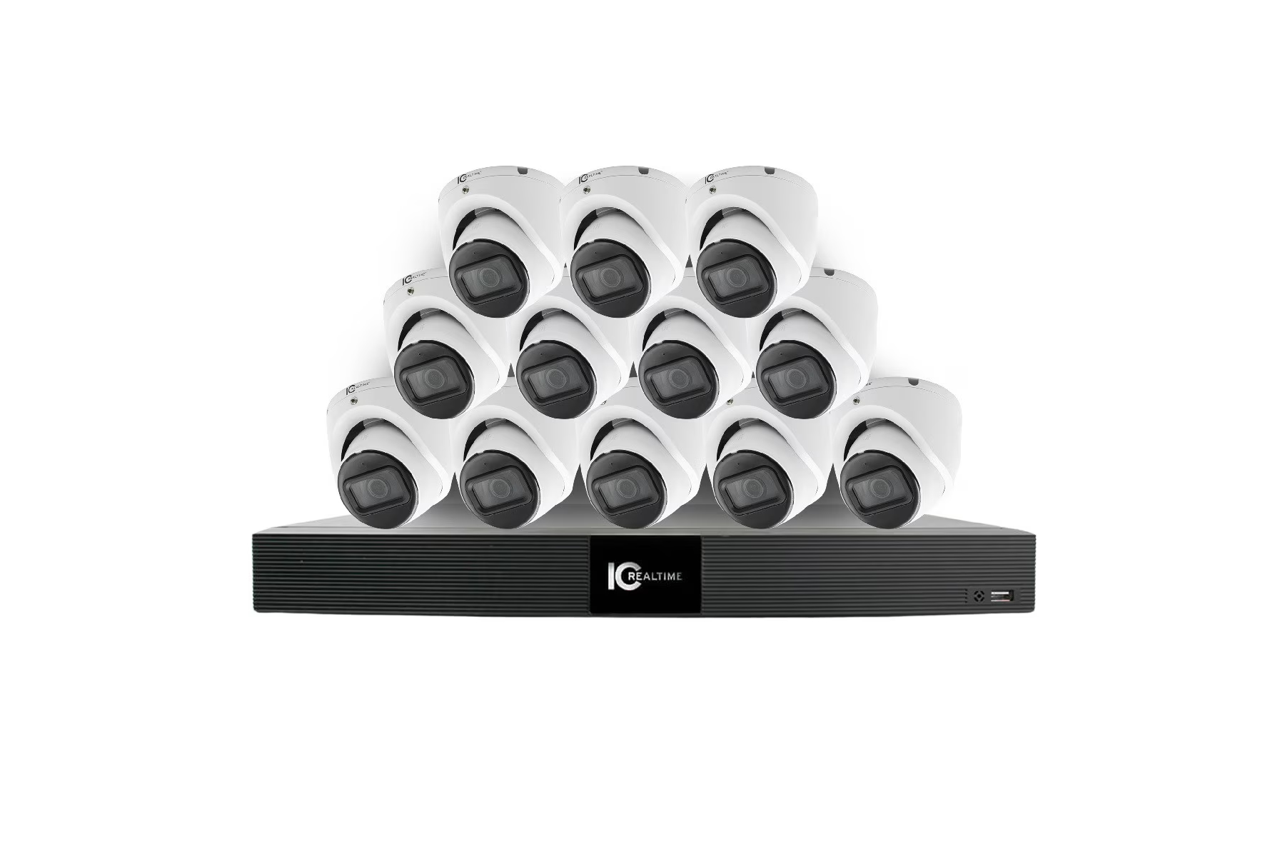 ICRealtime MultiCam Kit 4MP MultiCam Kit 4MP- NVR-FX16POE-1U16MP1-4TB1 + 12x IPEG-E40F-IRW3 cameras