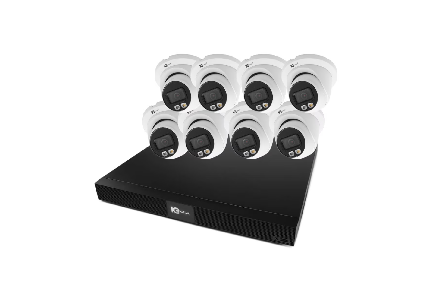 ICRealtime NIGHTWATCH-PRO-AI-8ED-VFX NVR Bundle with 1x NVR-VFX08POE-1U4K1+4TB HDD and 8x IPEG-E40F-DIW1. 8-channel NVR w/ built-in 8-port POE