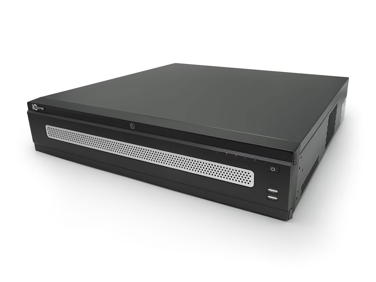ICRealtime NVR-EL64-2U32MP1-10TB 64Ch Rack-Mount NVR/128TB Max/10TB HDD/2xRJ45/32MP IP Support