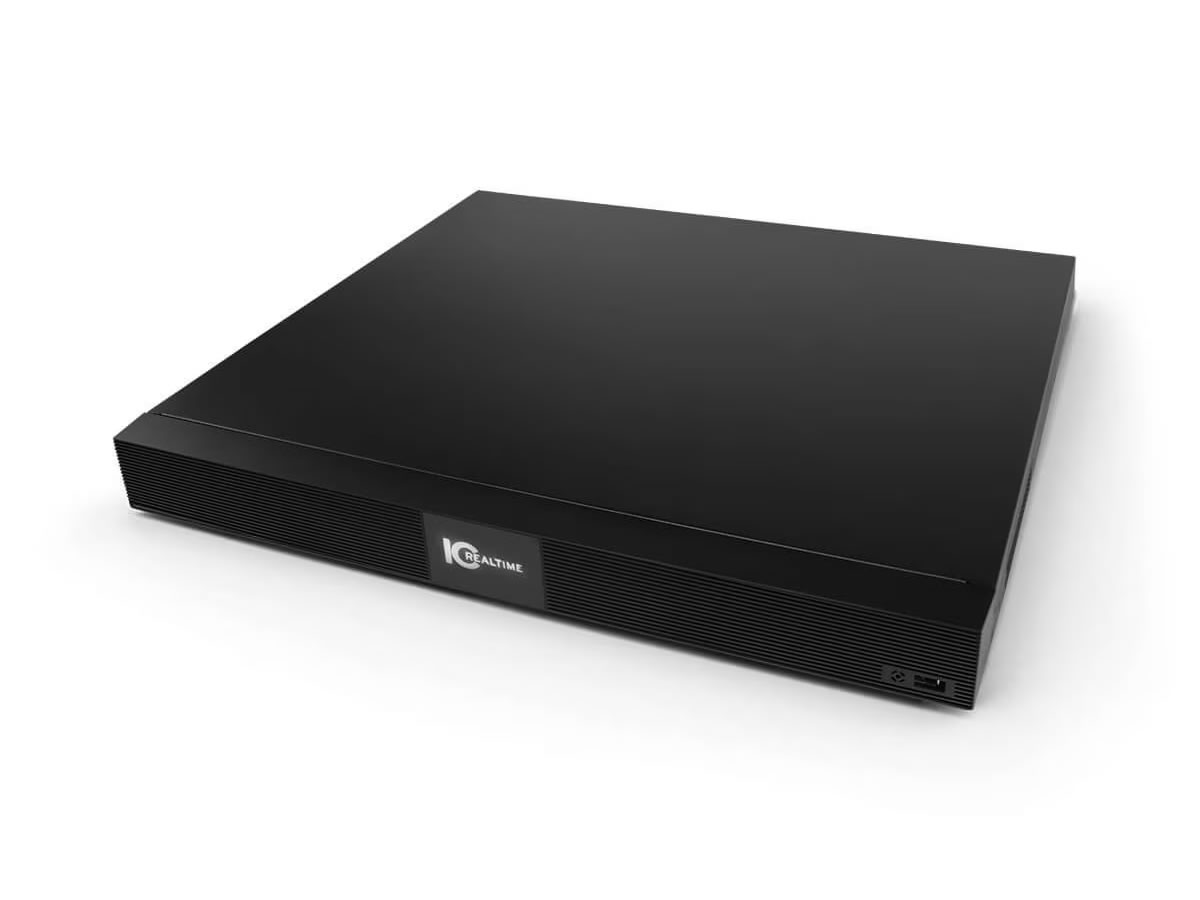 ICRealtime NVR-FX16POE-1U16MP1-4TB 16-Channel Rack NVR / 16-Port PoE Switch / AI Smart H.265+ / Up to 32TB / 4K HDMI