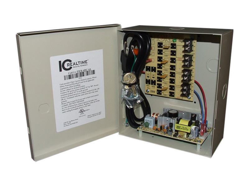 ICRealtime PWR-4DC-4A 4 Channel Fused Power Distribution Box/12Vdc/4 Amps
