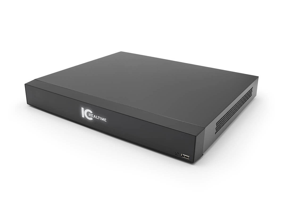 ICRealtime HDVR-MX1616-1U4K-AI3-4TB 16 Channel 1U Pentabrid DVR/Supports Up to 8MP Resolution/H.265 Compression/Pentaplex Operation/4TB