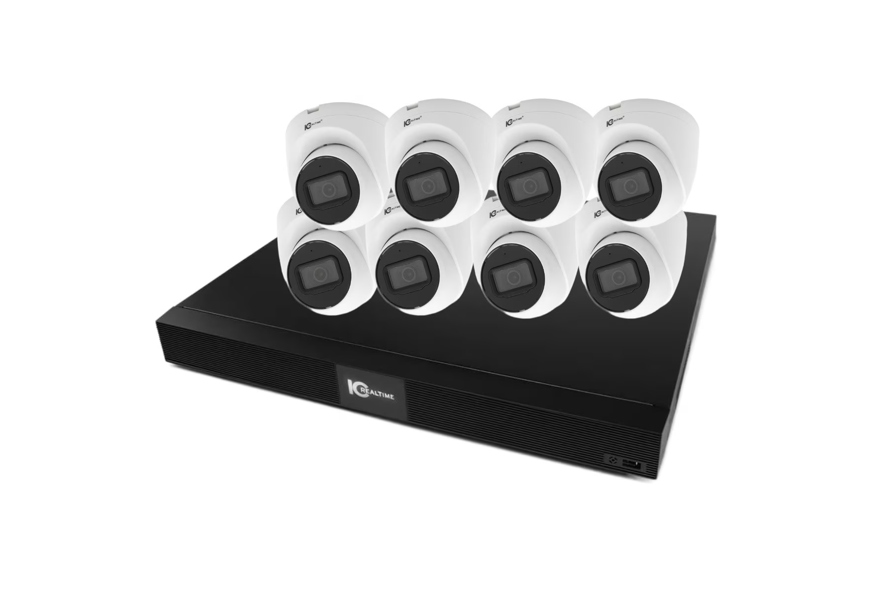 ICRealtime Vision Series Kit 4MP Vision Series Kit 4MP- NVR-FX16POE-1U16MP1-4TB  + 8x IPEG-E40F-IRW3 cameras