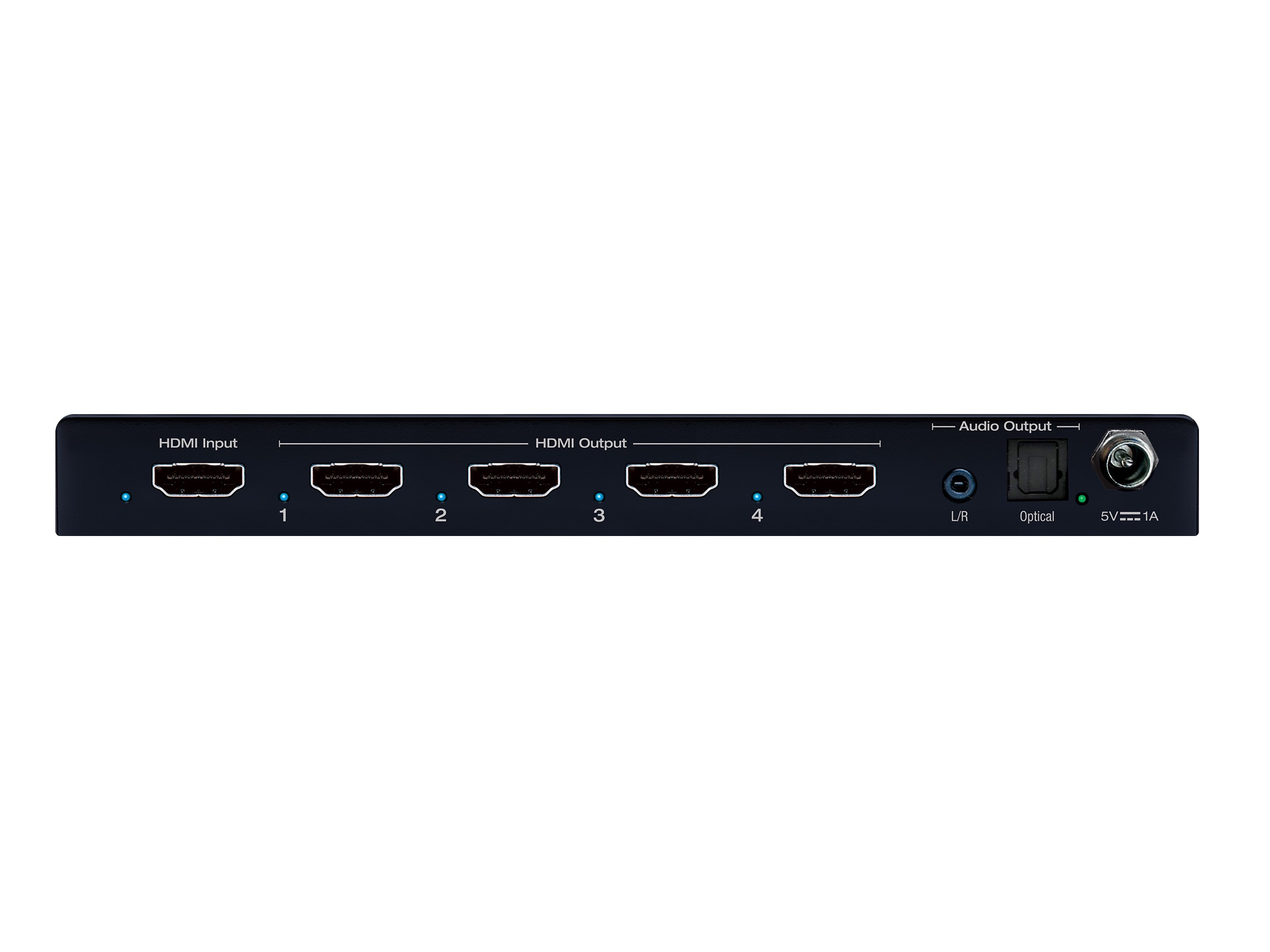 Key Digital KD-DA1X4DC 4K 18G 4 Output HDMI Splitter Distribution Amp with Audio De-Embed/4K to 1080p Down-Convert - Image 2