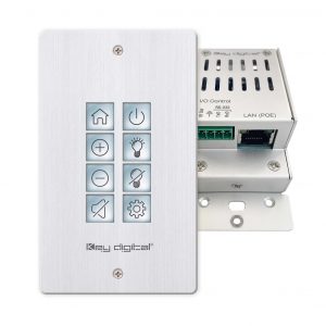 Key Digital KD-WP8-3 8-Button Programmable IP / RS-232 / IR Control Keypad PoE Single-Gang