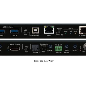 Key Digital KD-X100MRx 4K/18G HDBT Rx (100m) with USB/LAN/ARC L/R Audio In/Output De-Embed/IR/RS-232 (Receiver Only)