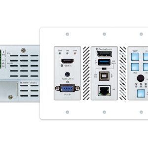 Key Digital KD-X3x1WUTx HDBaseT 3x1 HDMI/DisplayPort/VGA switcher USB-A/B USB-C PoH 100m 4K 18G