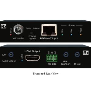 Key Digital KD-X40MRx 4K/18G HDBT Rx (40m) with L/R Audio De-Embed/IR/RS-232 (Receiver Only)