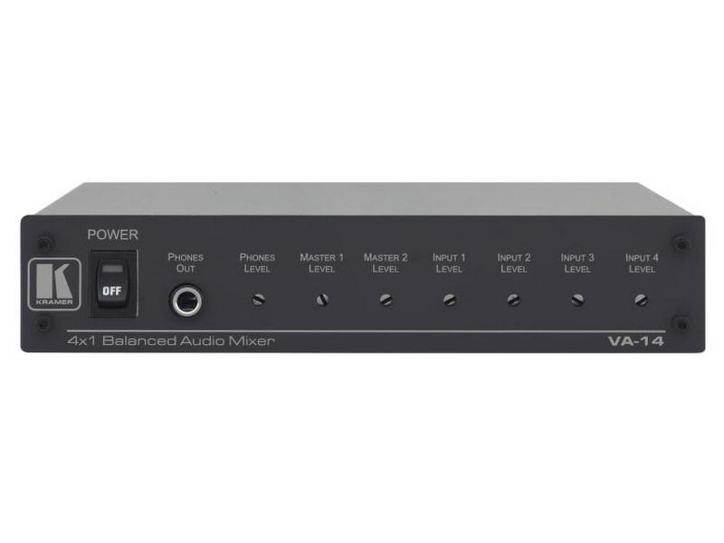 Kramer VA-14 4-Channel Balanced Audio Mixer - Image 2