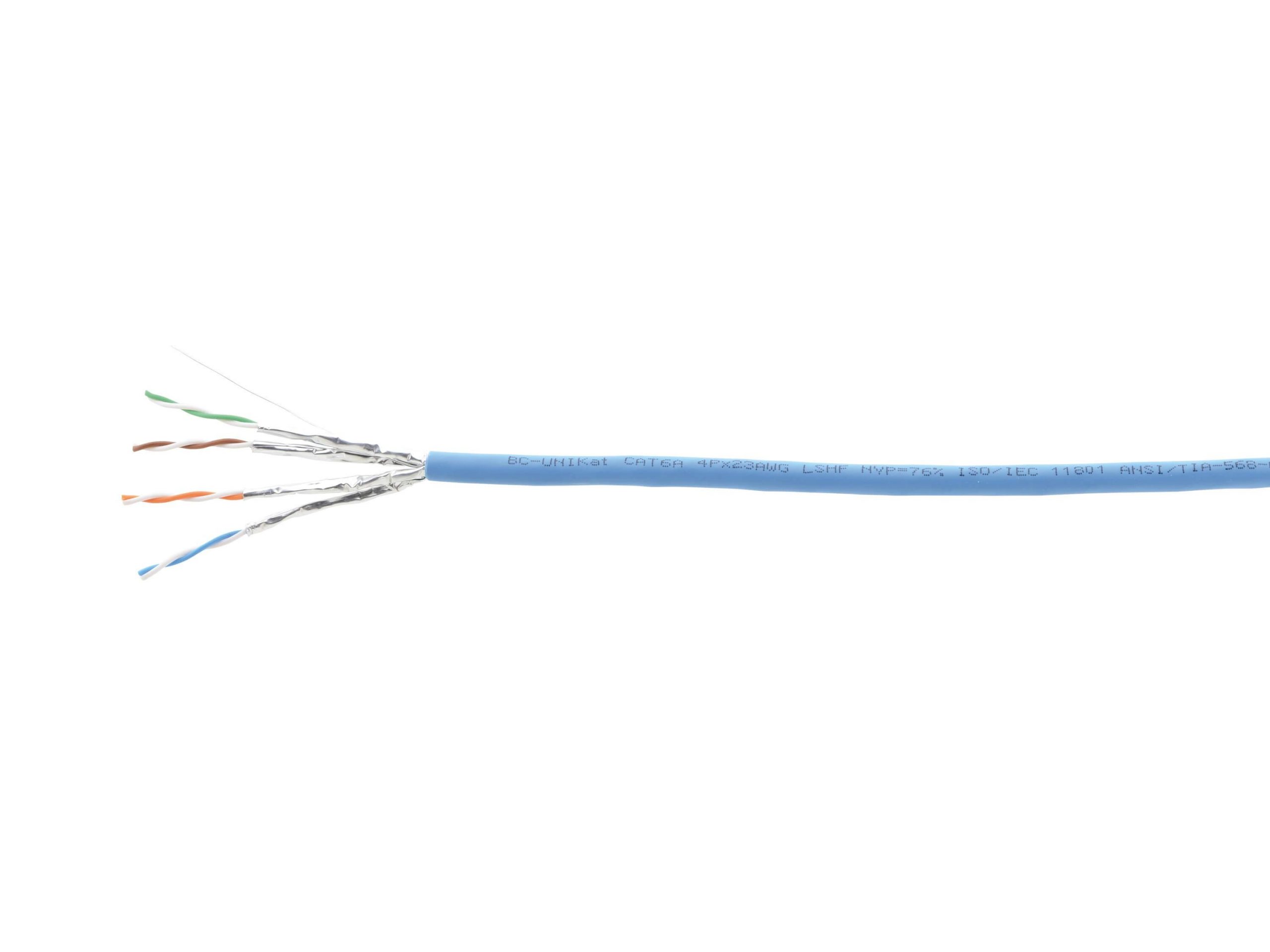 Kramer BC-UNIKat/LSHF-500M CAT6A U/FTP Cable 23AWG Solid 4-Pair LSHF 500m 1640ft