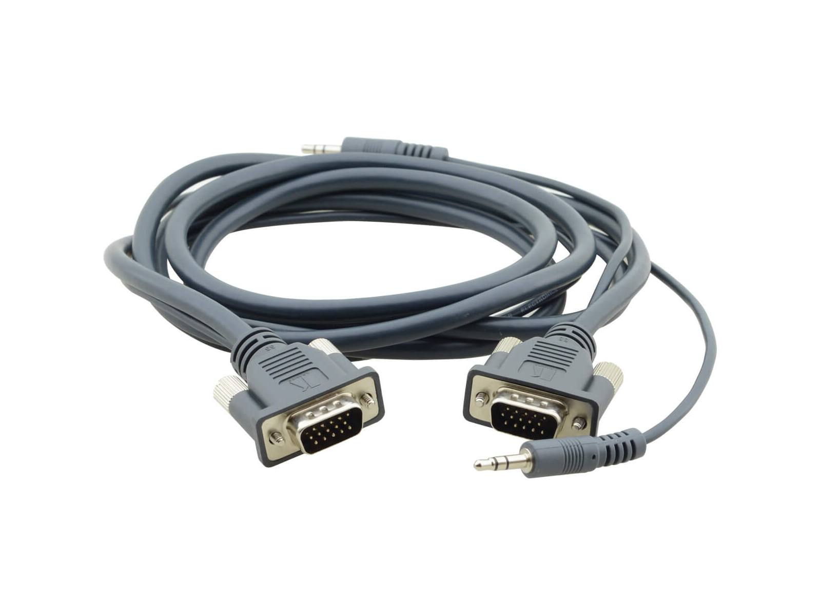 Kramer C-MGMA/MGMA-25 15-Pin (M) to 15-Pin (M) + 3.5mm Micro VGA Cable – 25ft