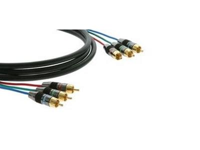 Kramer C-R3VM/R3VM-3 3 RCA (M) to 3 RCA (M) Cable (3 28 AWG Mini Coax for Component Video) – 3ft
