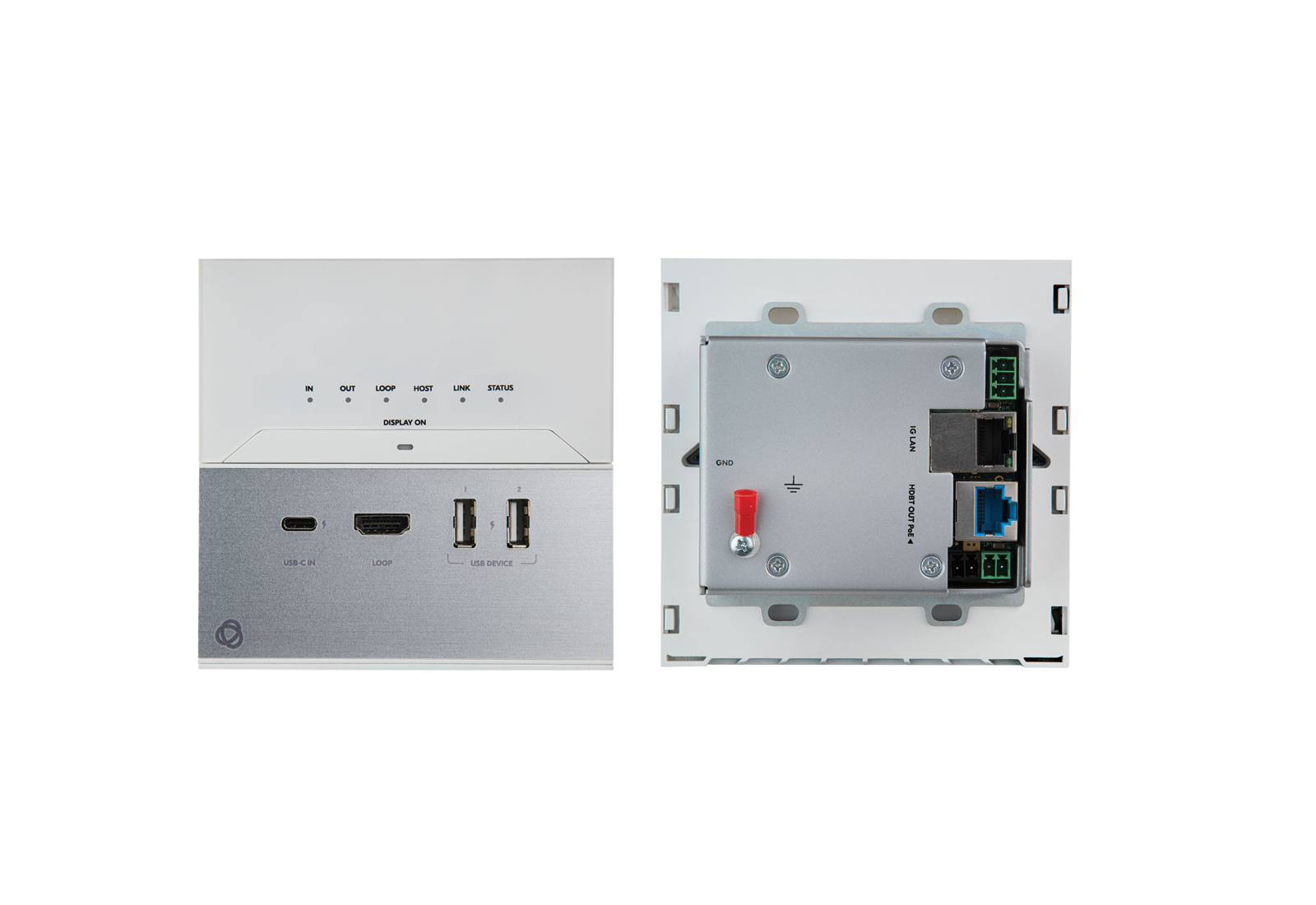 Kramer EXT3-C-WP-XR-T/US(W) HDBaseT 3.0 Wall Plate Transmitter / 4K60 4:4:4 HDMI / USB-C PD60 / USB 2.0 / Ethernet / RS232 / IR
