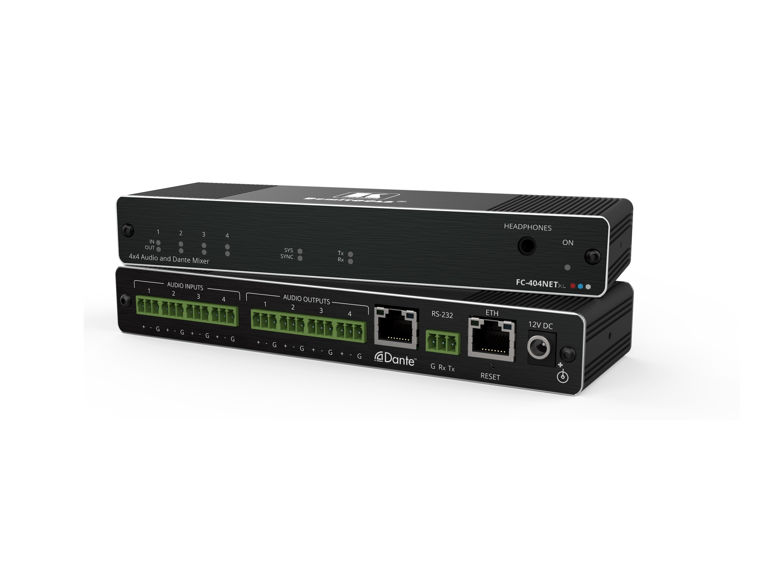 Kramer FC-404NETXL 4×4 Audio and Dante Mixer