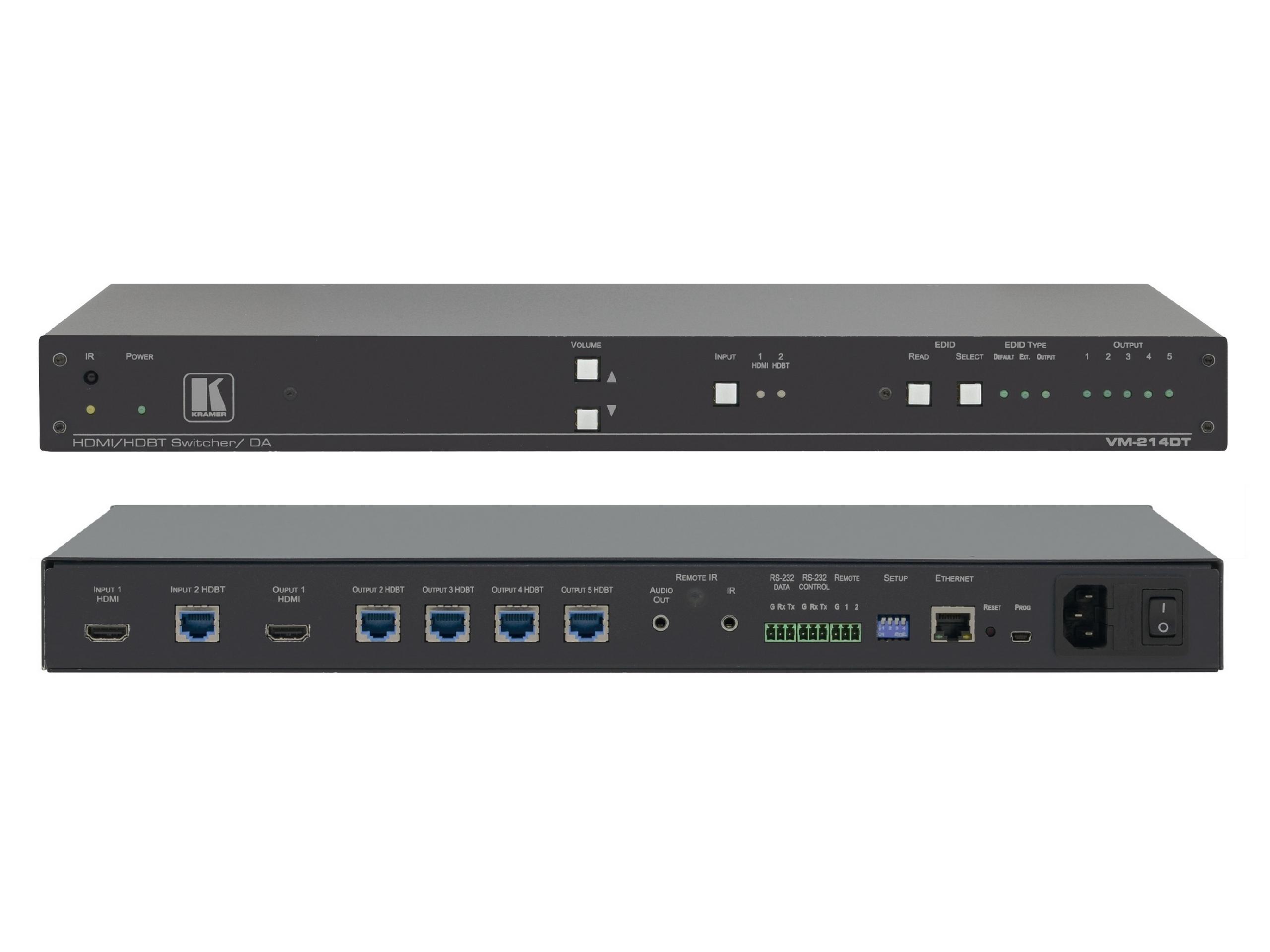Kramer VM-214DT HDBaseT 4-Output 4K@60Hz 10.2Gbps HDMI Distribution Amplifier / HDMI Loop