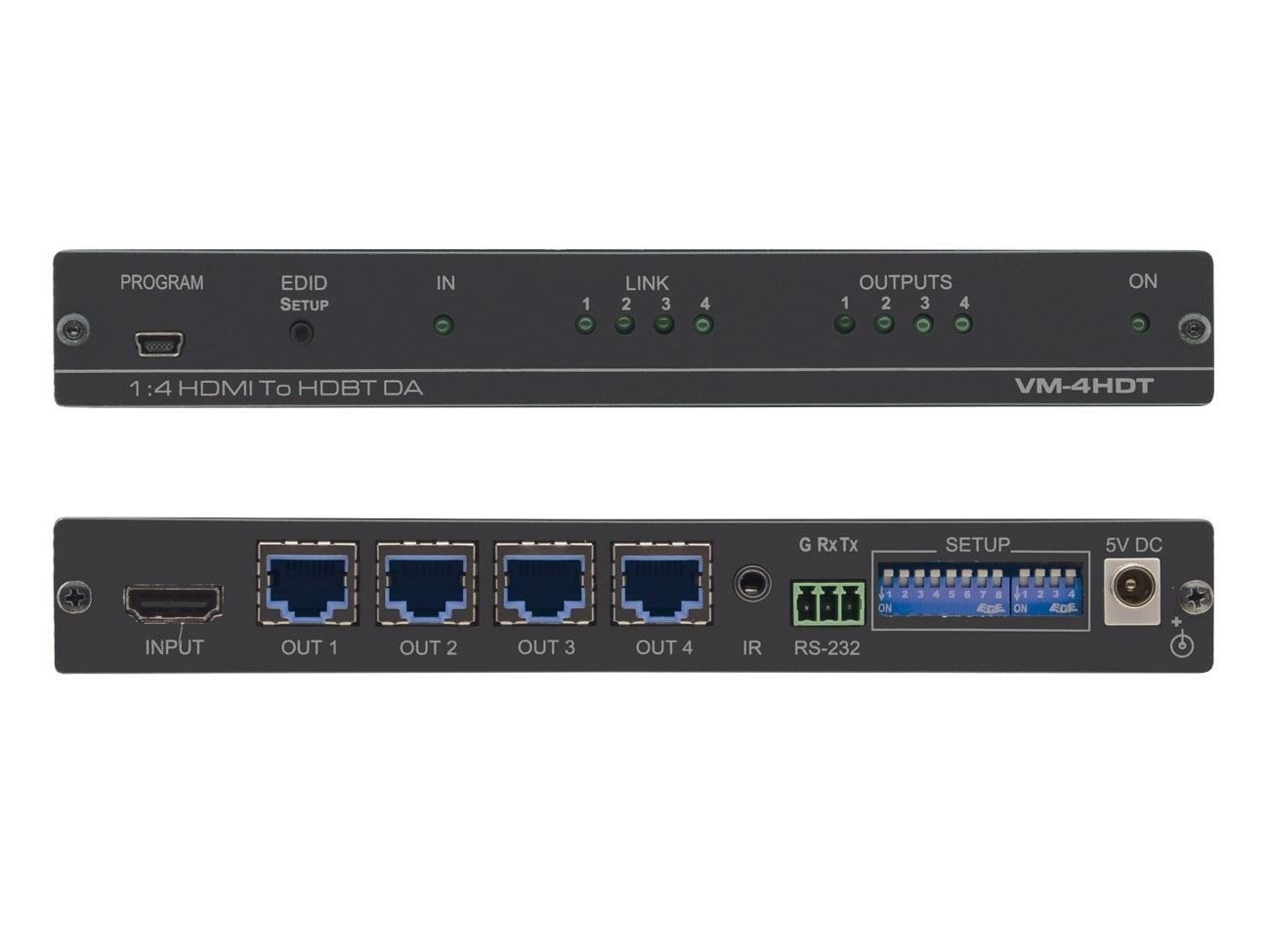 Kramer VM-4HDT HDBaseT 1:4 HDMI Distribution Amplifier / 4K UHD 60Hz 4:2:0 / 70m / EDID