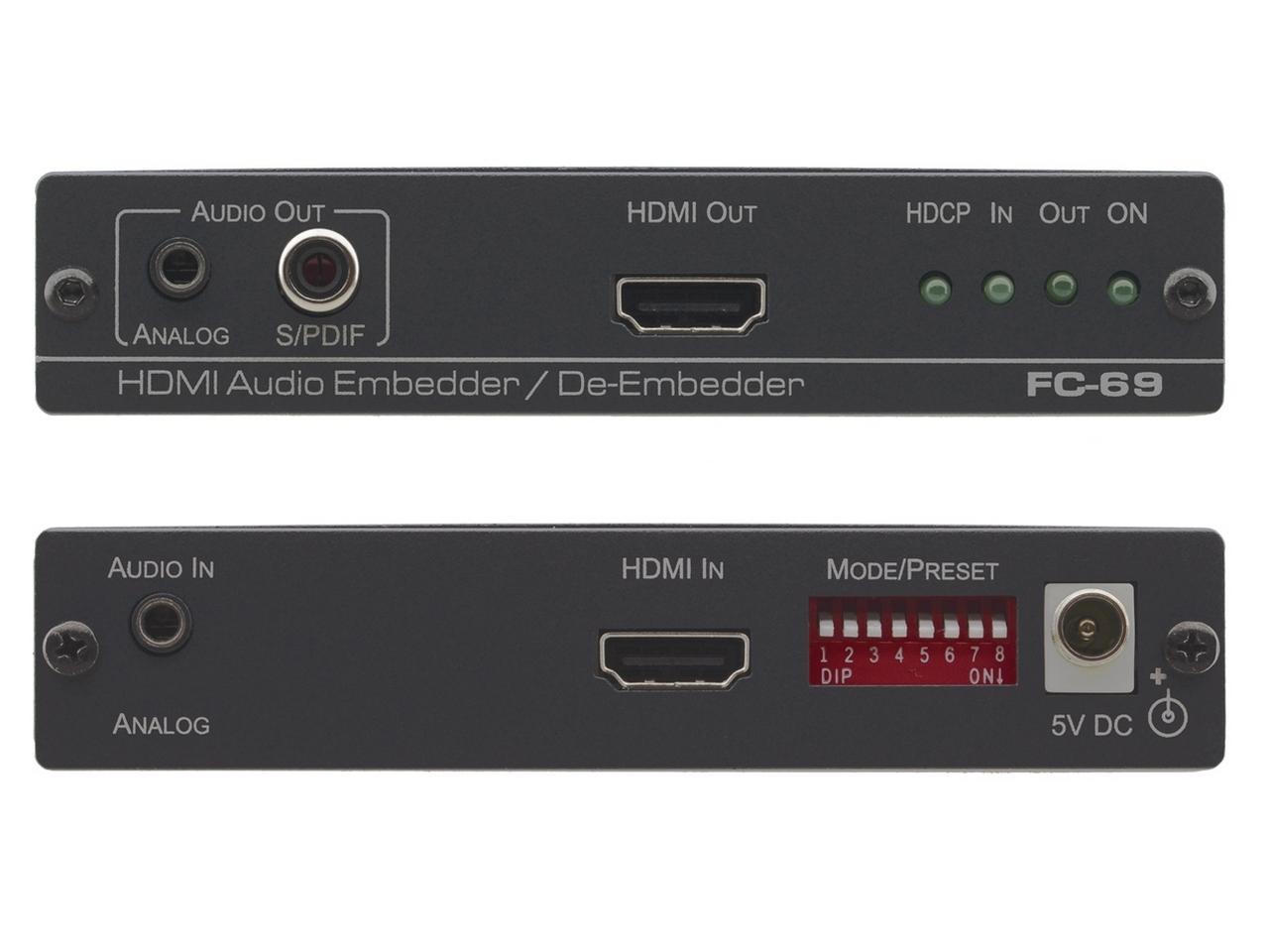 Kramer FC-69 HDMI Audio Embedder / De-Embedder 4K UHD ARC S/PDIF Stereo