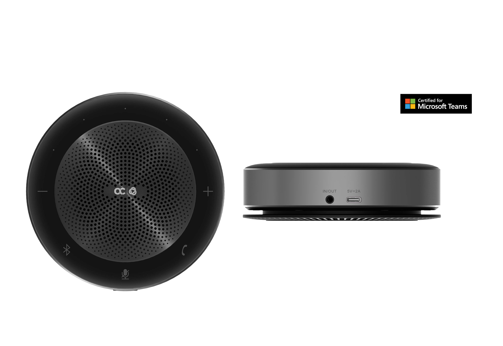 Kramer KAC-SPK-15 Compact Speakerphone / 6-Element Mic Array / USB-C / Bluetooth 4.2 / 8 ft Pickup
