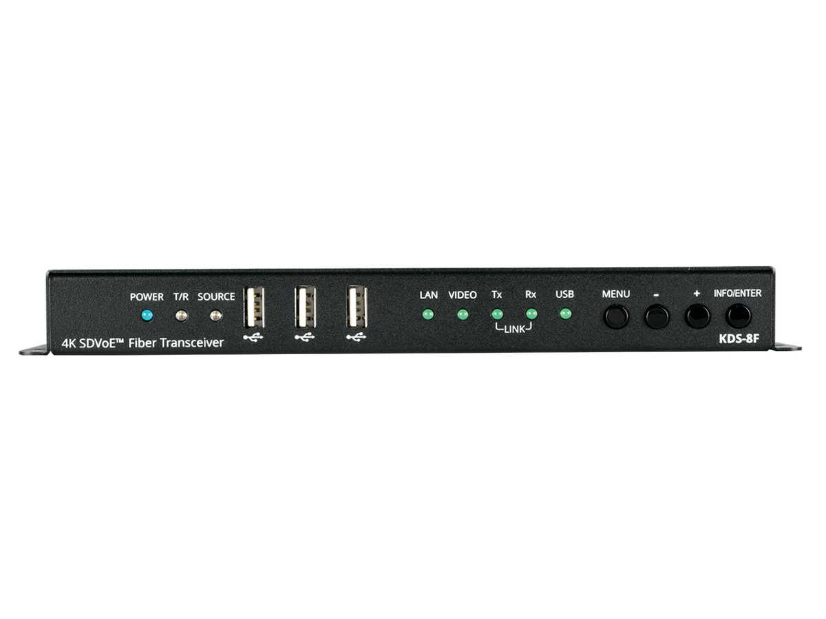 Kramer KDS-8F Zero Latency 4K/60 4:4:4 HDR SDVoE Video Streaming Transceiver Over Fiber