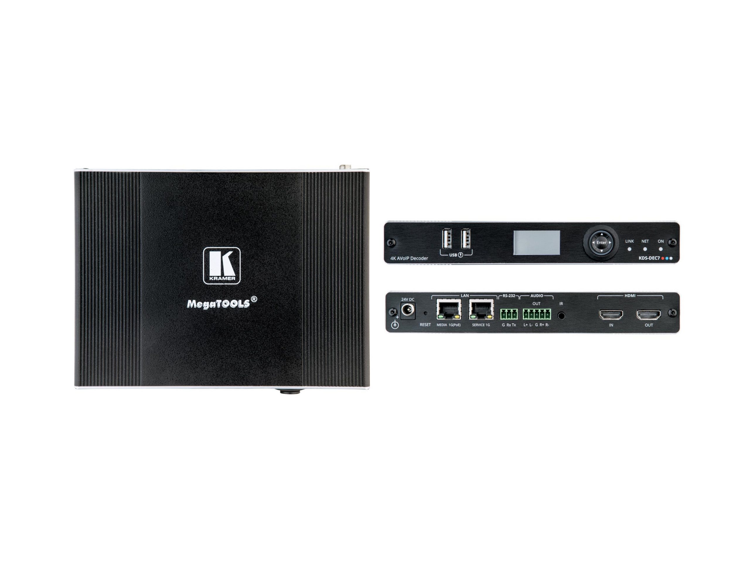 Kramer KDS-DEC7 High-Performance/Highly-Scalable AVoIP Decoder for 4K60 HDR10 over 1G Network - Image 2