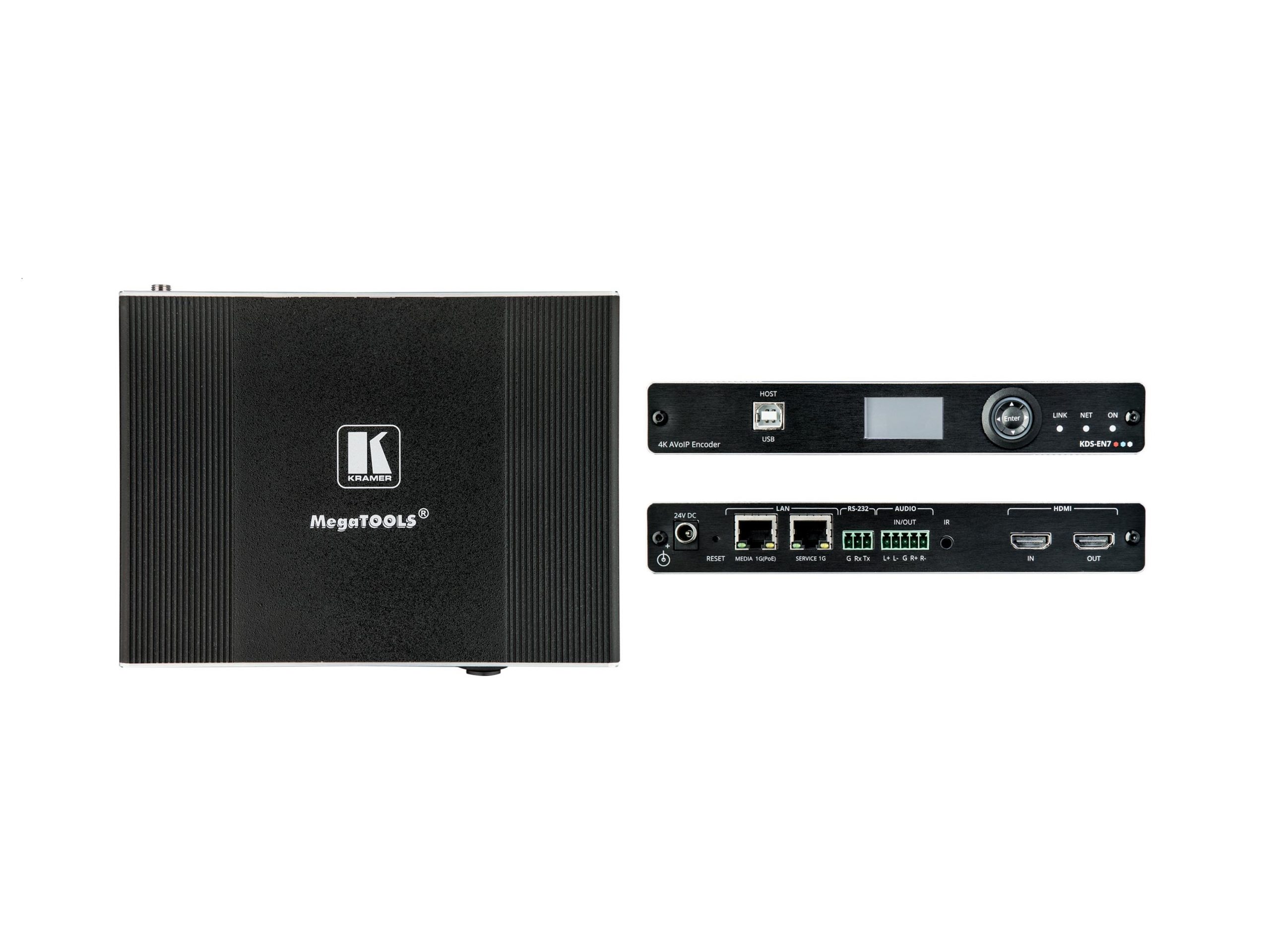 Kramer KDS-EN7 High-Performance/Highly-Scalable AVoIP Encoder for 4K60 HDR10 over 1G Network - Image 2