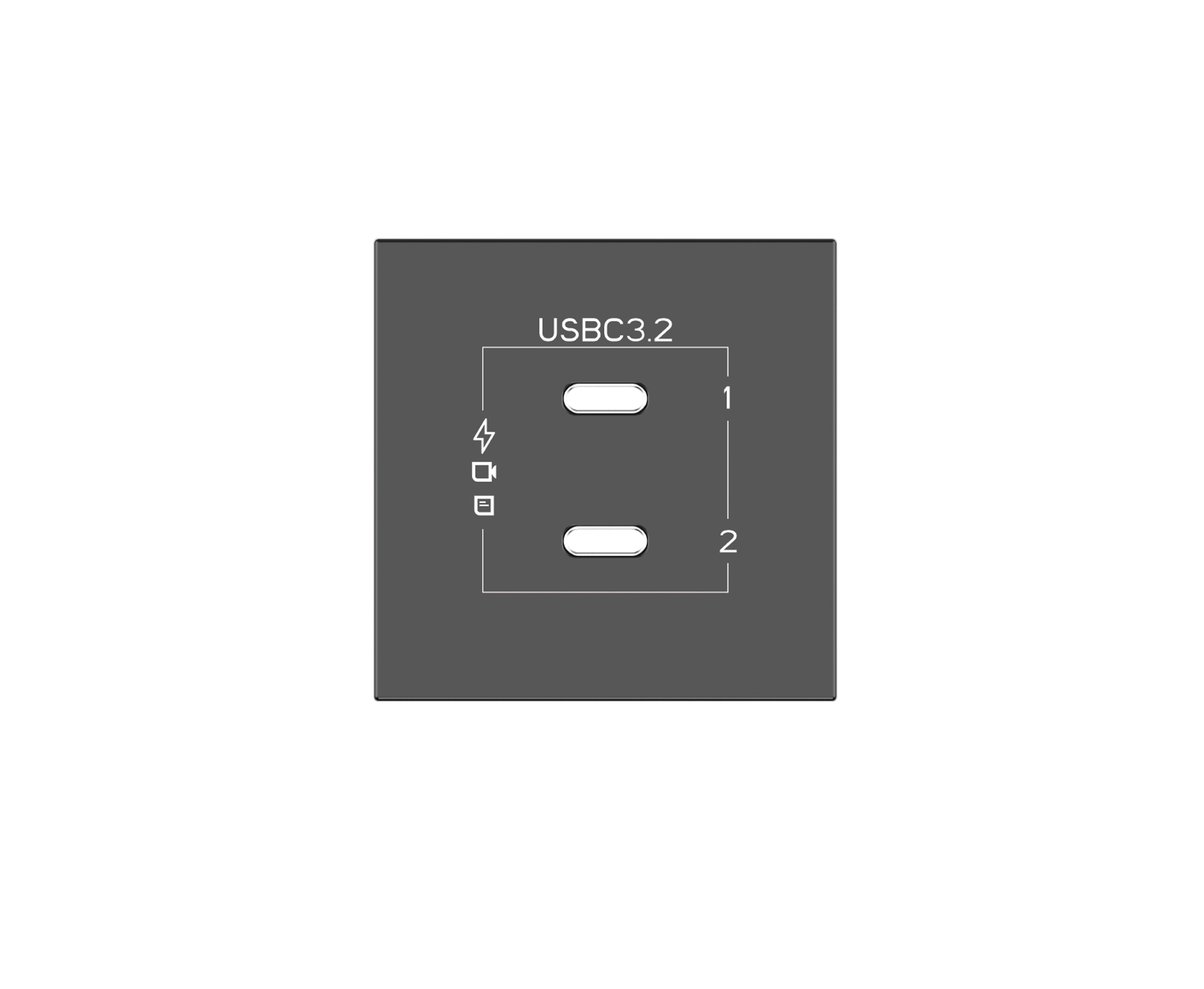 Kramer MD-2C/2CM Passive Module with 2 USB–C FF Ports Input