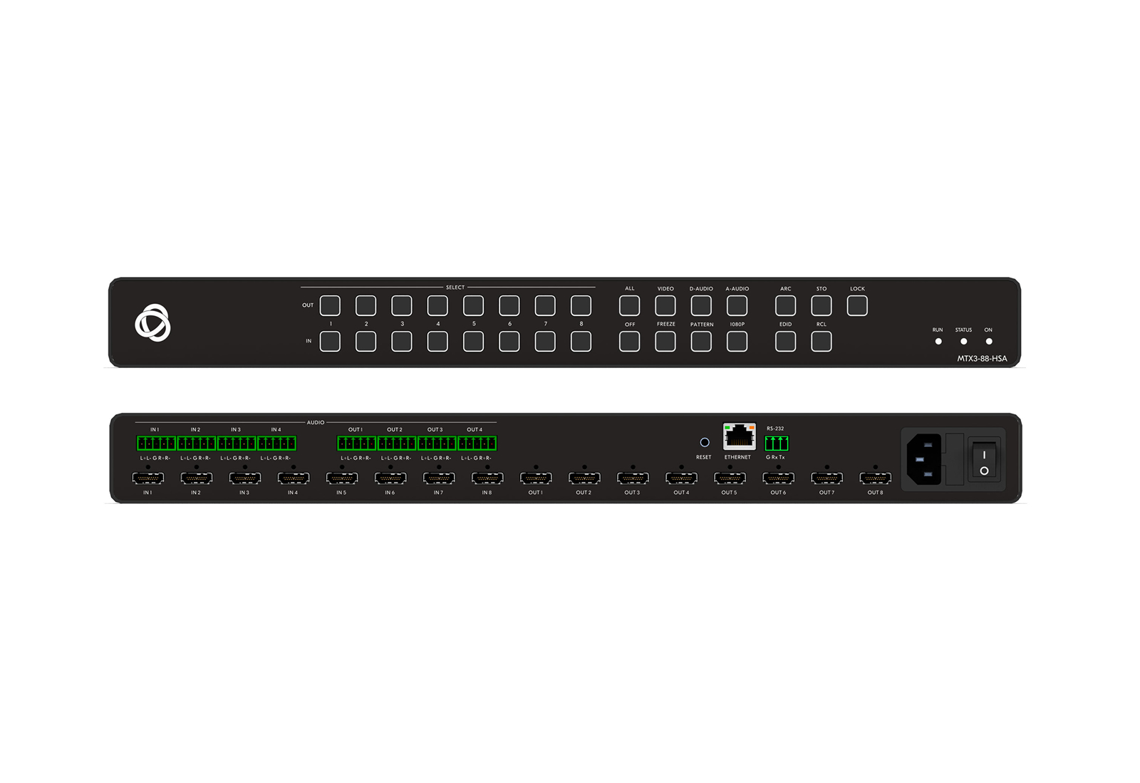 Kramer MTX3-88-HSA 8×8 4K60 HDMI Matrix Switcher / Scaler / Audio Matrix / Multiview / HDCP 2.3