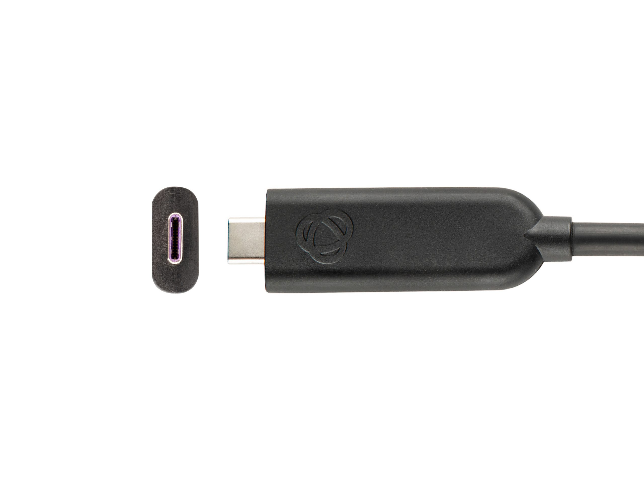 Kramer CLS-AOCU32/FF-66 USB-C Full Featured Active AOC Cable 66ft USB 3.2 Gen 2 10Gbps 4K@60 60W K-Lock