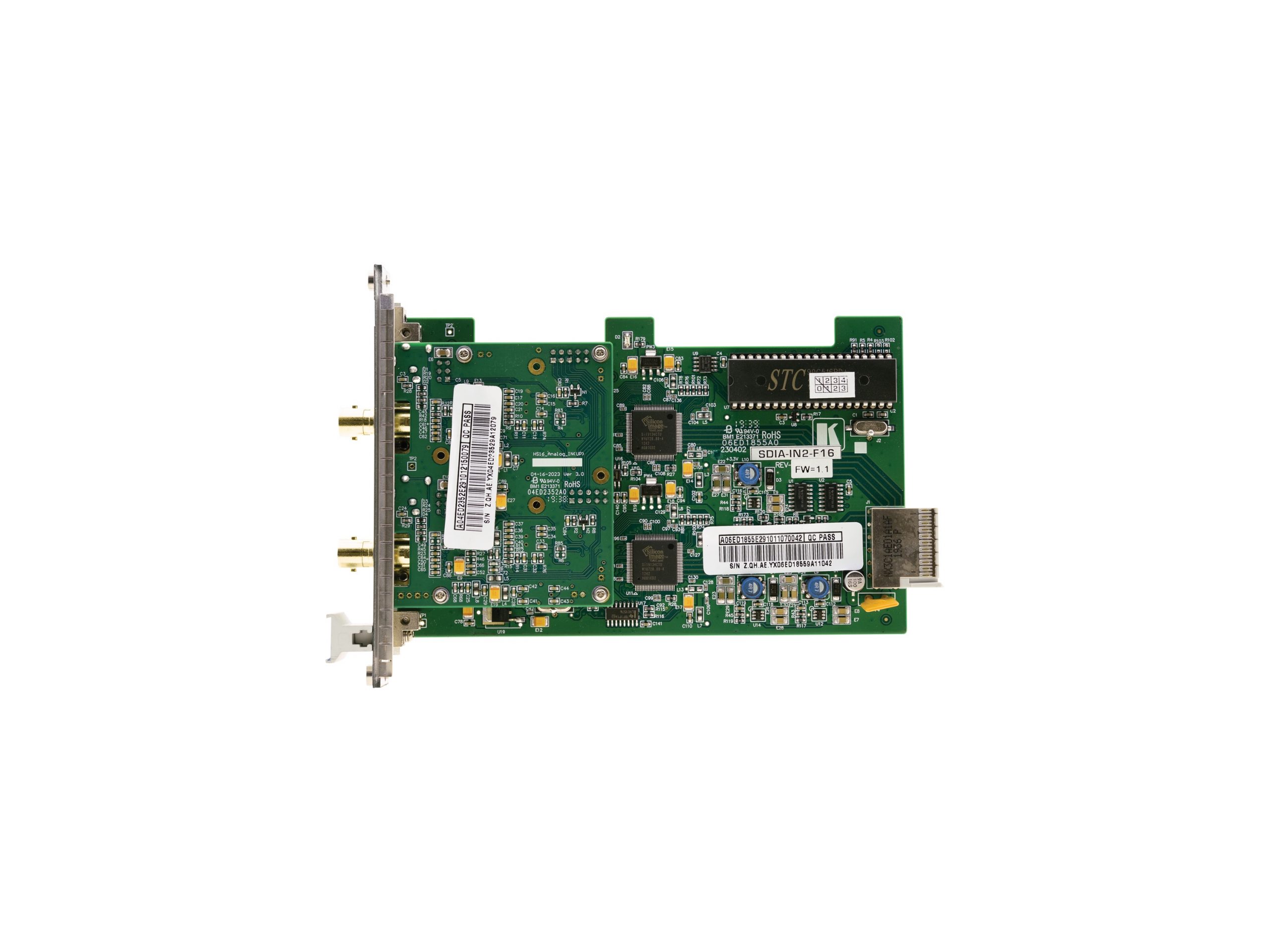 Kramer SDIA-IN2-F16/STANDALONE 2-Channel SDI Input Card / Analog Stereo Embedding / 3G 3Gbps / HDMI Conversion