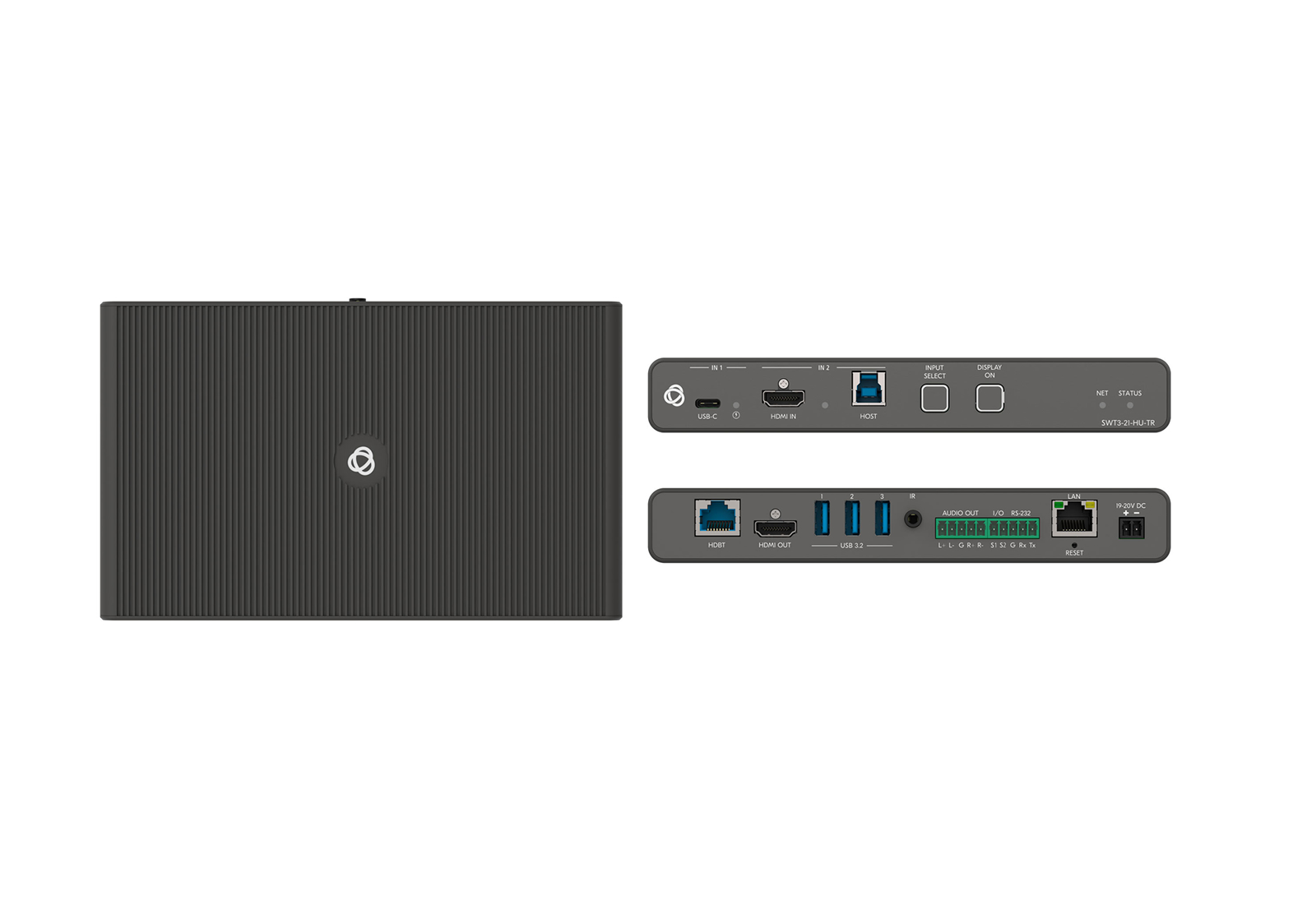 Kramer SWT3-21-HU-TR HDBaseT 4K60 4:4:4 switcher / USB-C PD60 / HDMI / 40m extension / Audio de-embed
