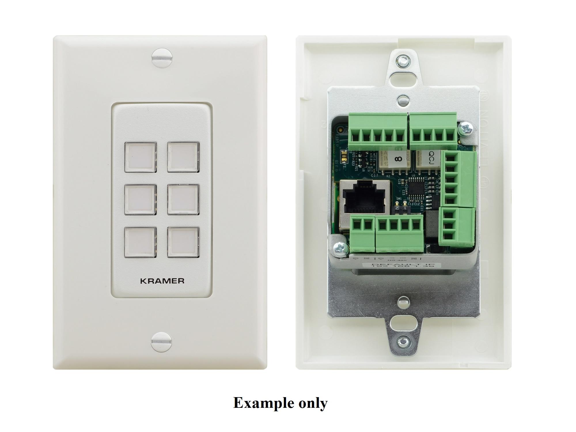 Kramer RC-306/US-D(B) US-D Size 6-Button Control Keypad with Black 1-Gang DECORA Design Frame