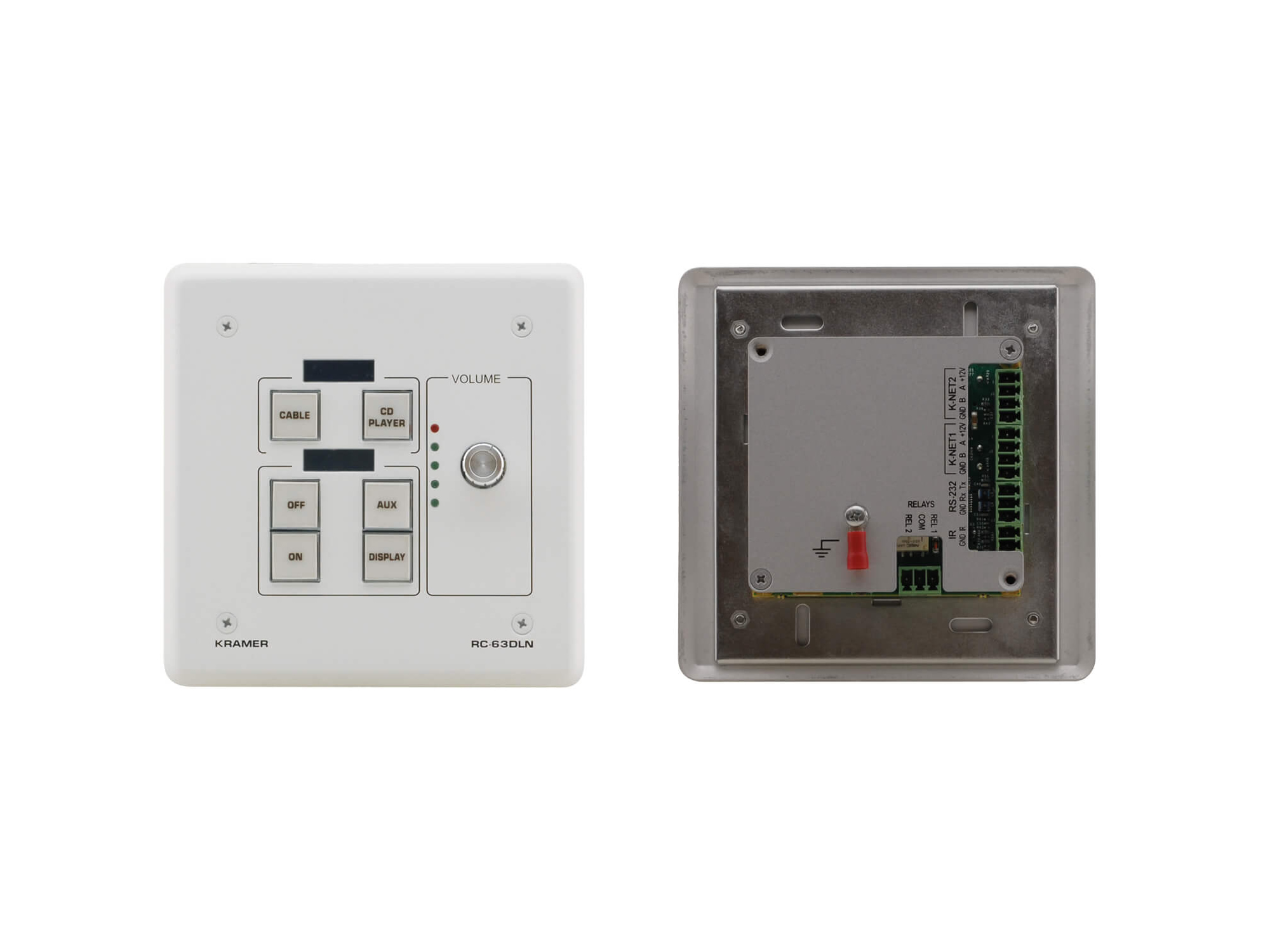 Kramer RC-63DLN 6–button KNET™ Control Keypad with Knob with Displays
