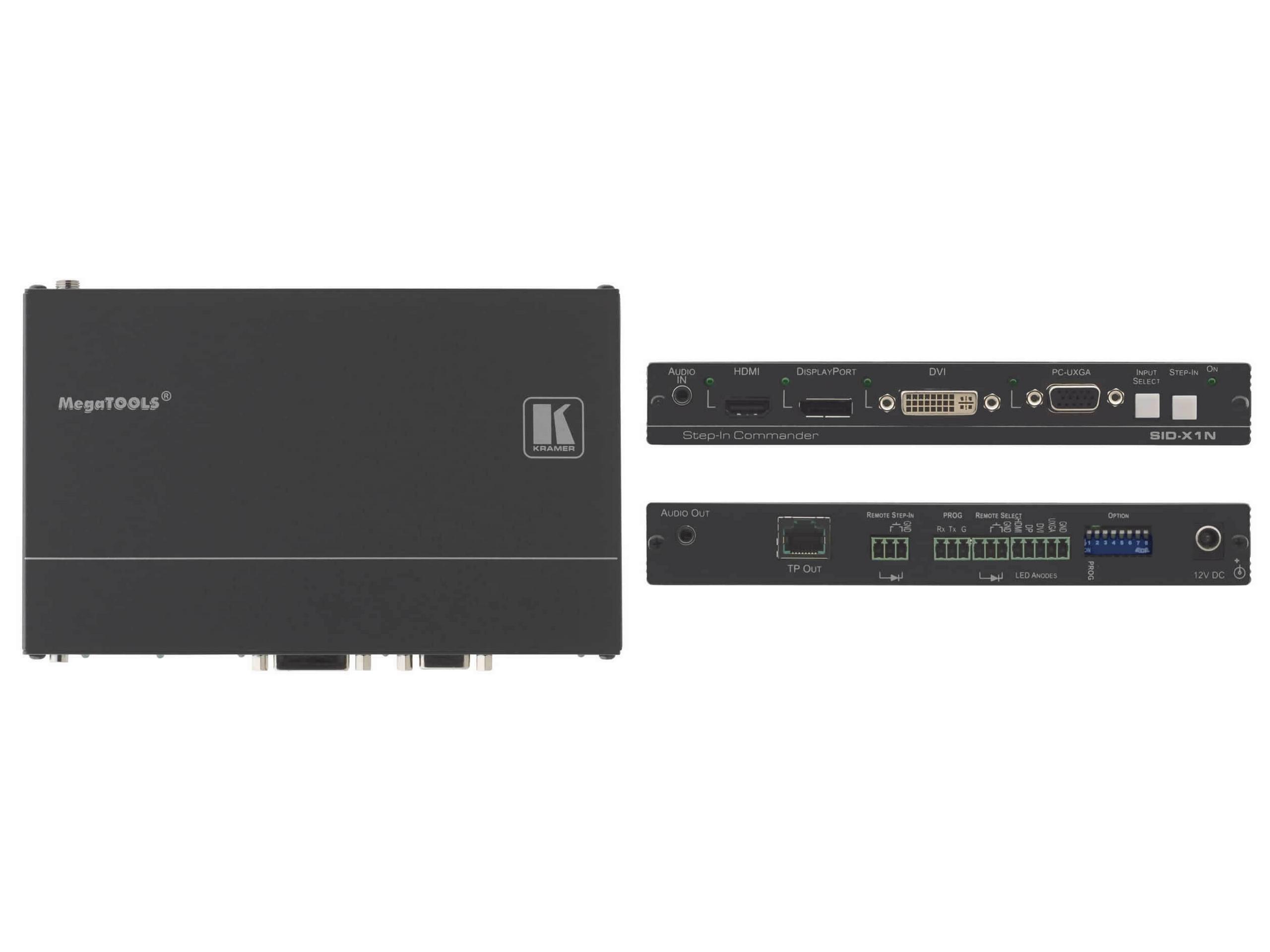 Kramer SID-X1N 4Input Multi Format Video over DGKat Extender (Transmitter) and Step In Commander