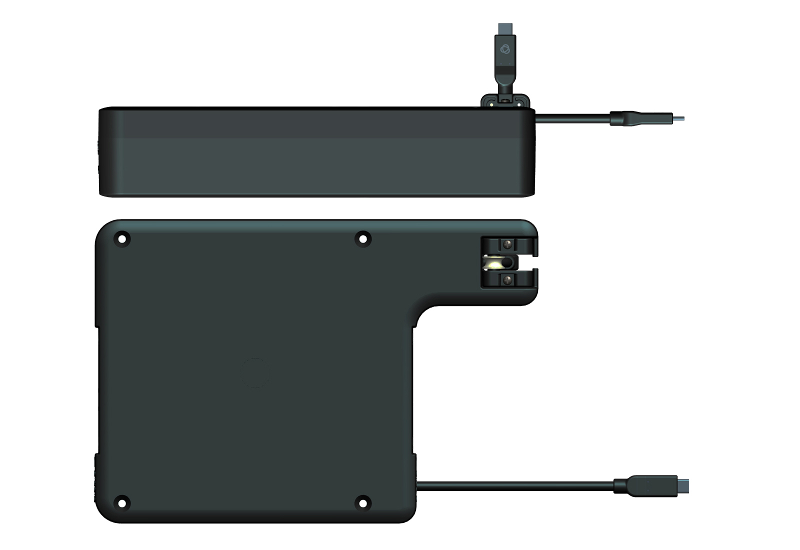 Kramer T-REC5-U32/FF USB-C Retractable Cable / 4K@60 4:4:4 / 10Gbps / 100W Charging / 5.6ft Retractable