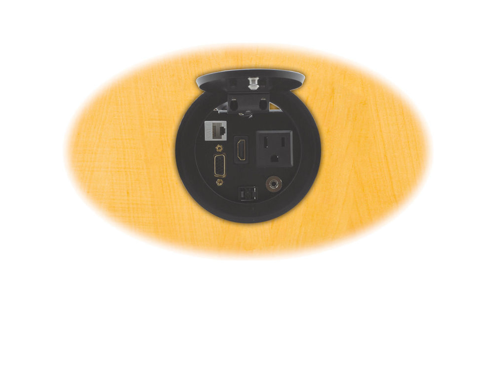Kramer RTBUS-11/US(BC) Round Table Mount Multi-Connection Solution (Silver)