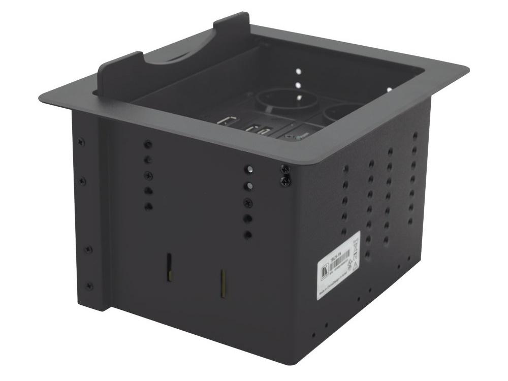 Kramer TBUS-1N(B) Table Mount Modular Multi-Connection Solution/Retractable Lid/Black Anodized Aluminum Top - Image 2