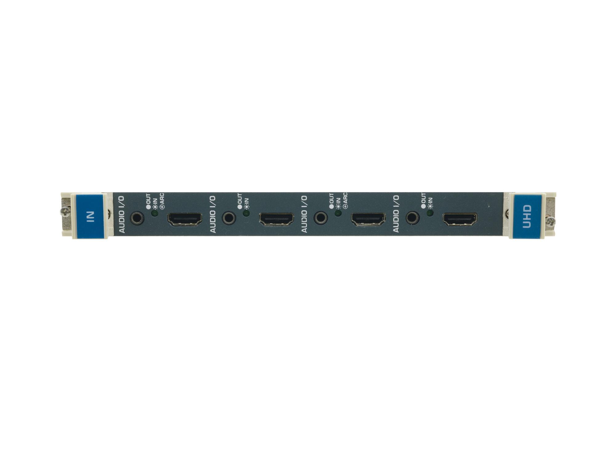 Kramer UHDA-IN4-F32/STANDALONE 4-Ch 4K60 4x2x0 HDMI Input Card w Selectable Embedded/De-embedded or ARC Analog Audio